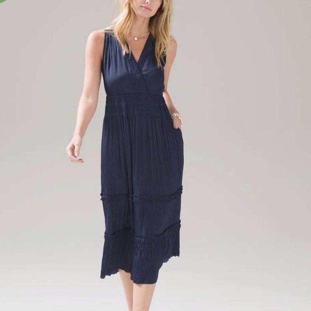 WHBM satin midi dress XS